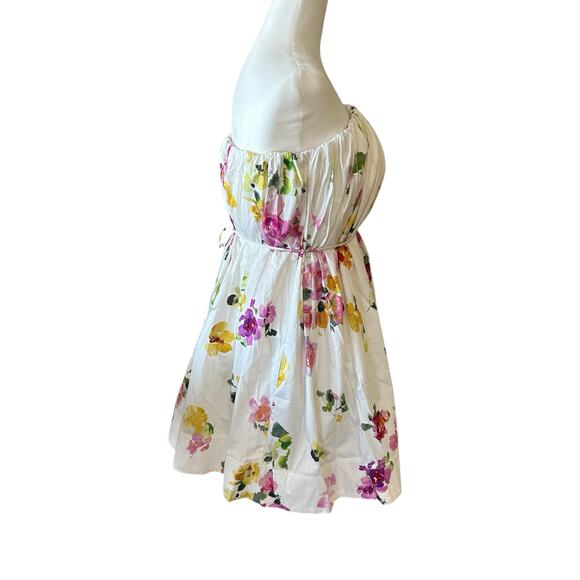 AJE Ayla Strapless Mini Dress – Floral Garden Party Chic Size 6 US/ 10 AU UK - Picture 7 of 12